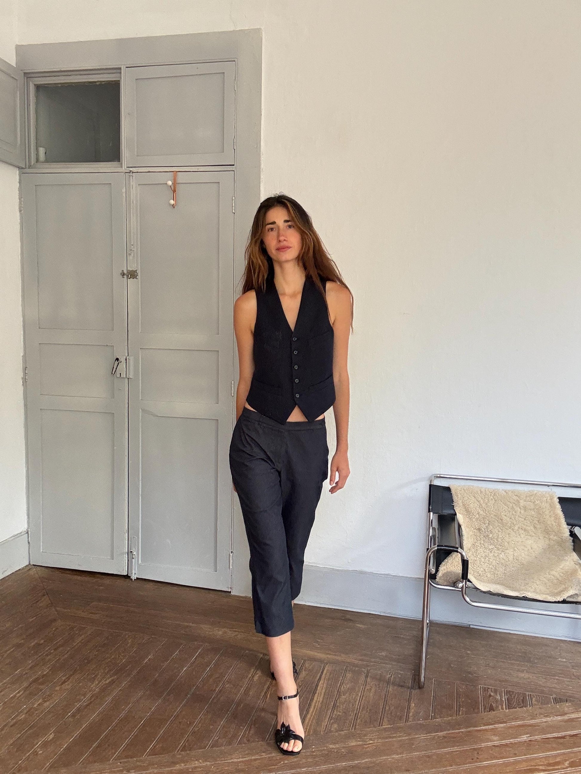 Vintage Moschino Cheap and Chic Cropped Pants – Size M, Luxury Designer Trousers