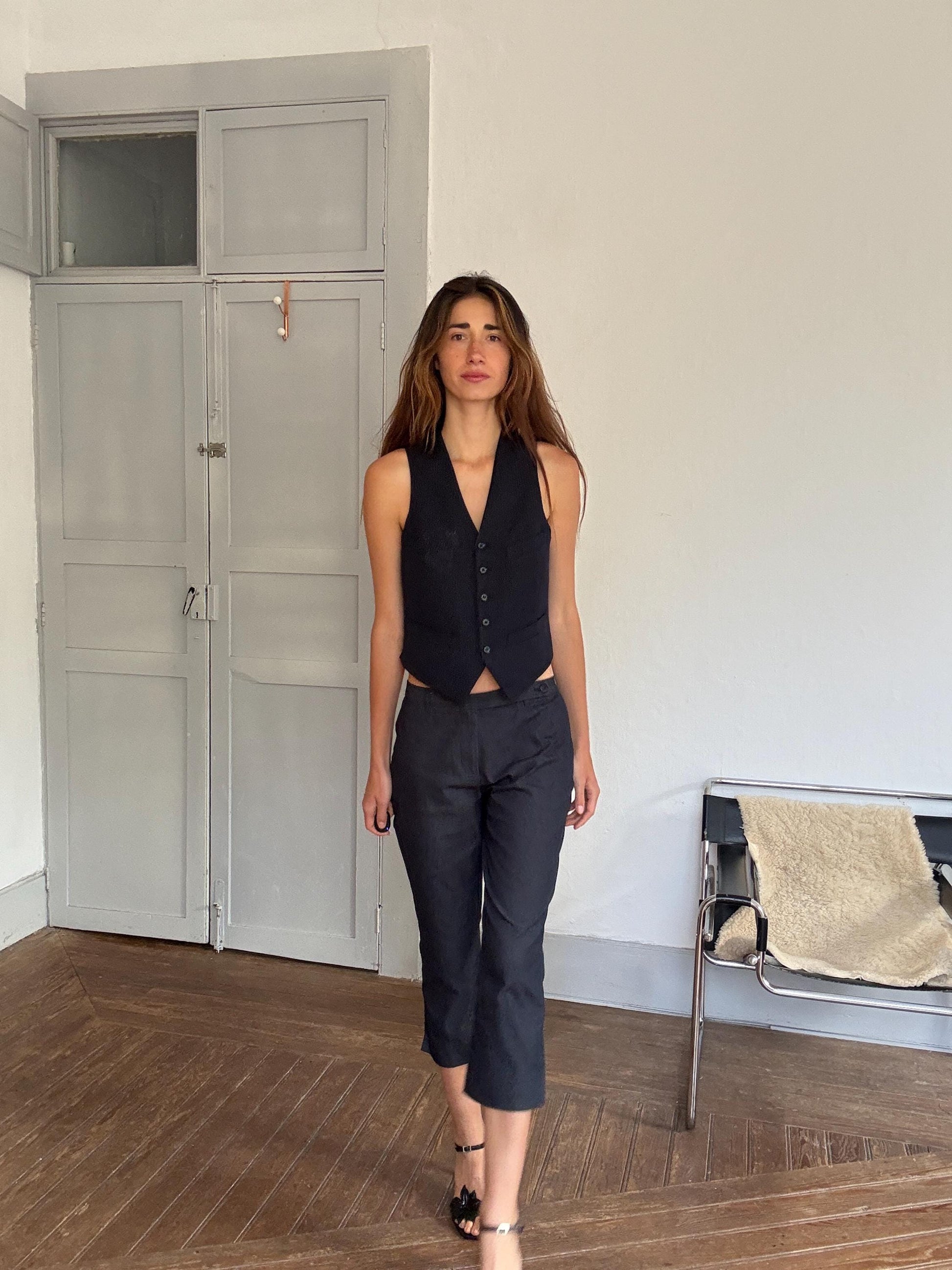 Vintage Moschino Cheap and Chic Cropped Pants – Size M, Luxury Designer Trousers