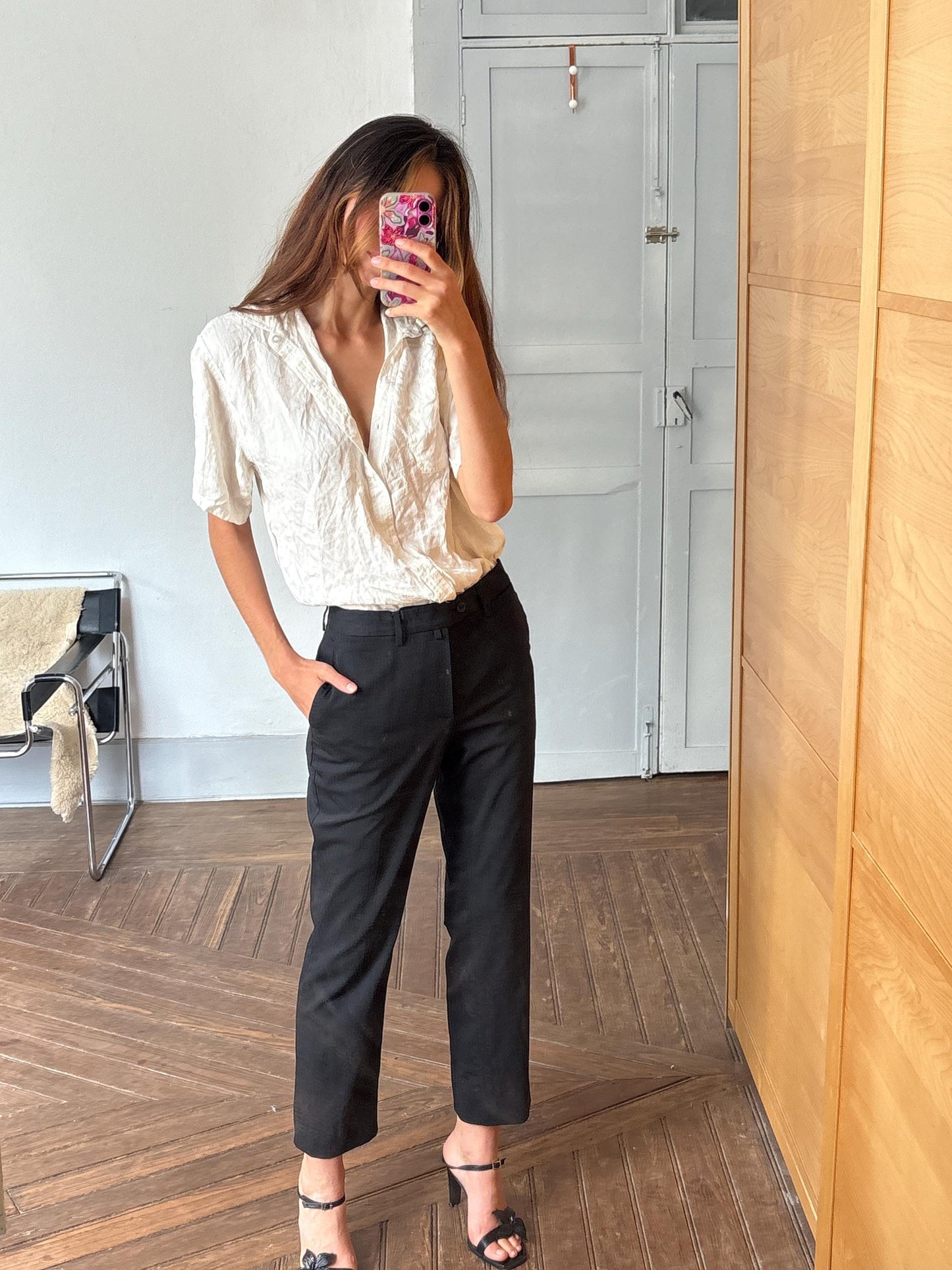 Vintage Men's Emidio Tucci Black Wool Blend Trousers – Classic Tailored Men’s Pants, Unisex Style