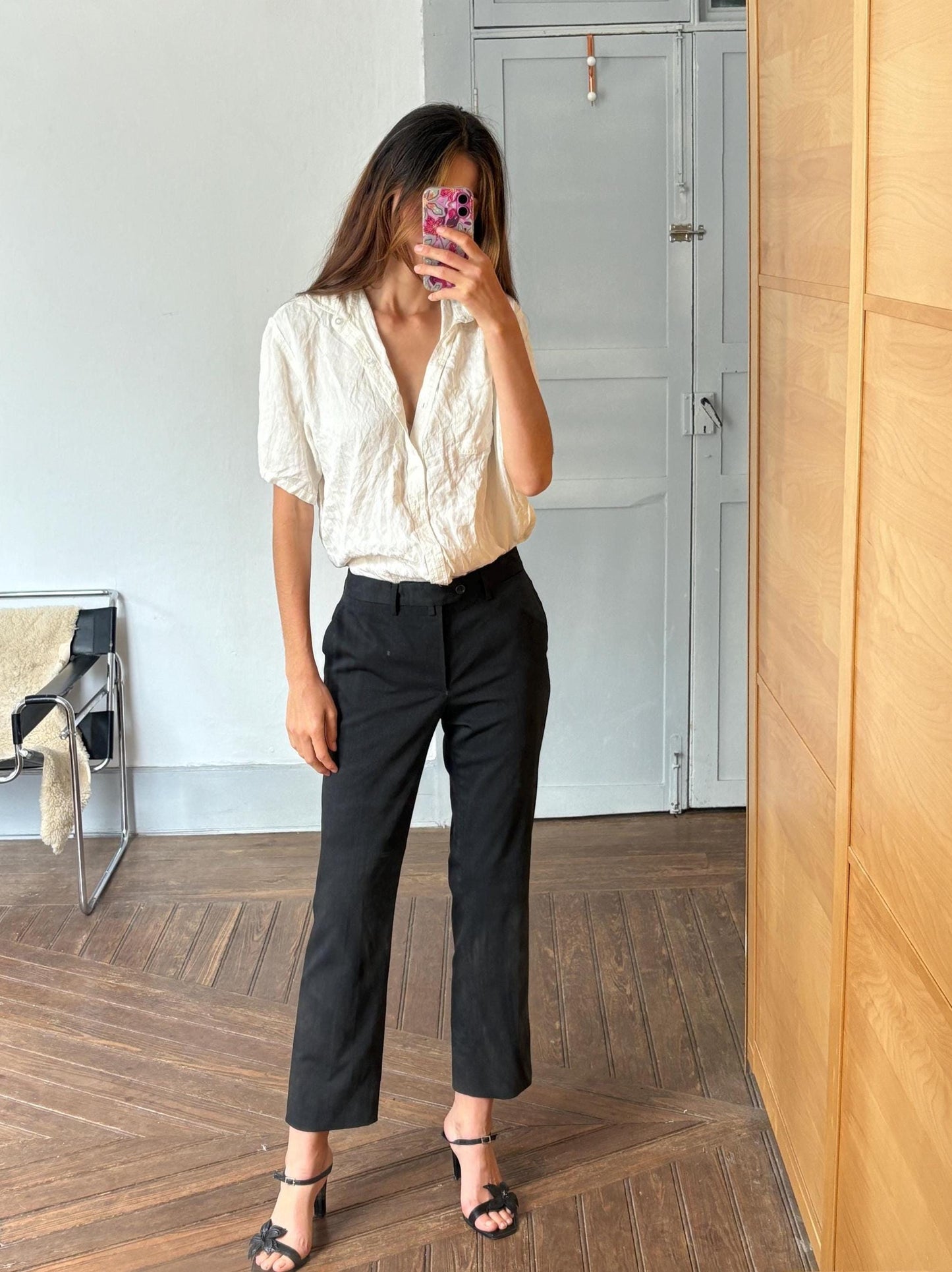 Vintage Men's Emidio Tucci Black Wool Blend Trousers – Classic Tailored Men’s Pants, Unisex Style