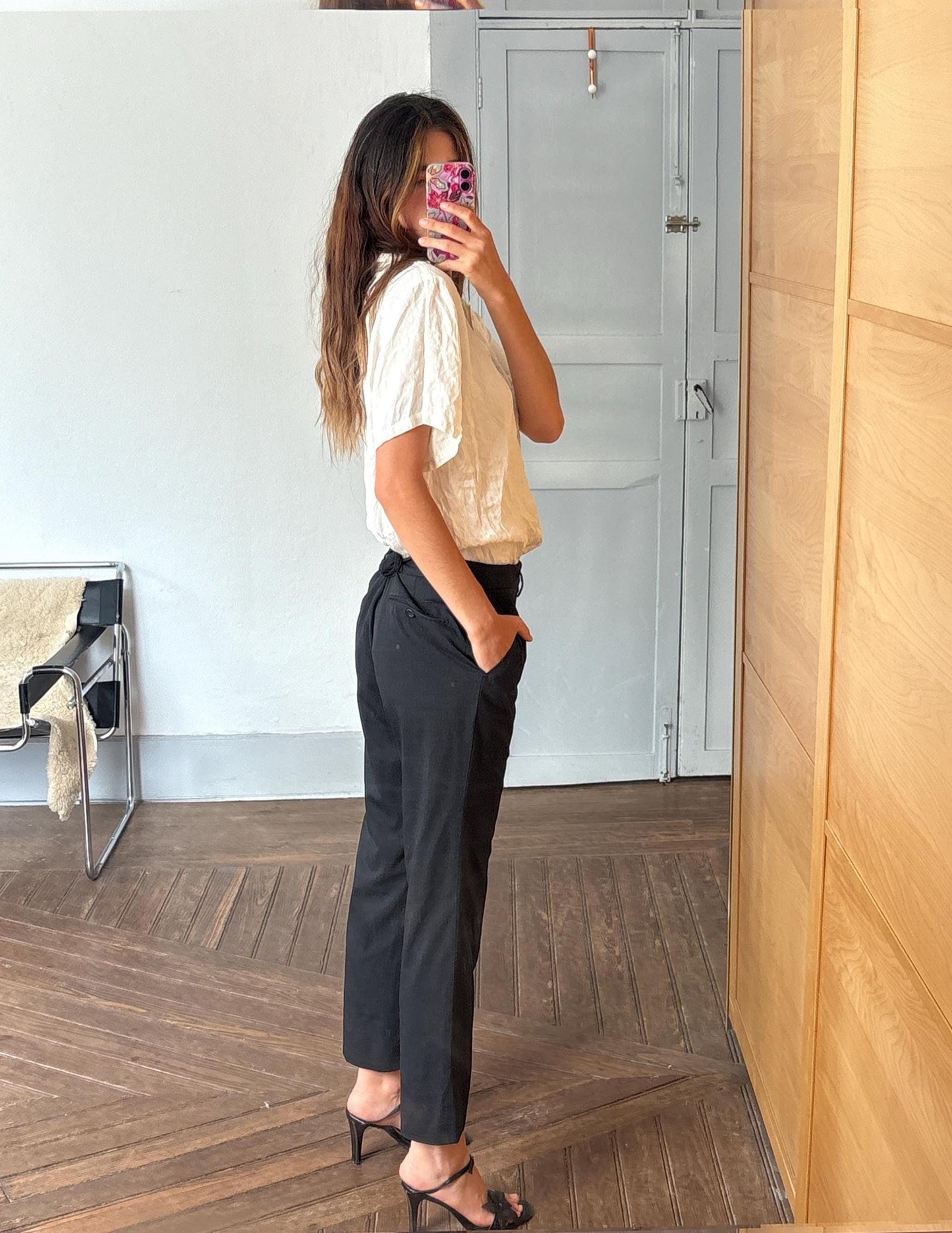 Vintage Men's Emidio Tucci Black Wool Blend Trousers – Classic Tailored Men’s Pants, Unisex Style