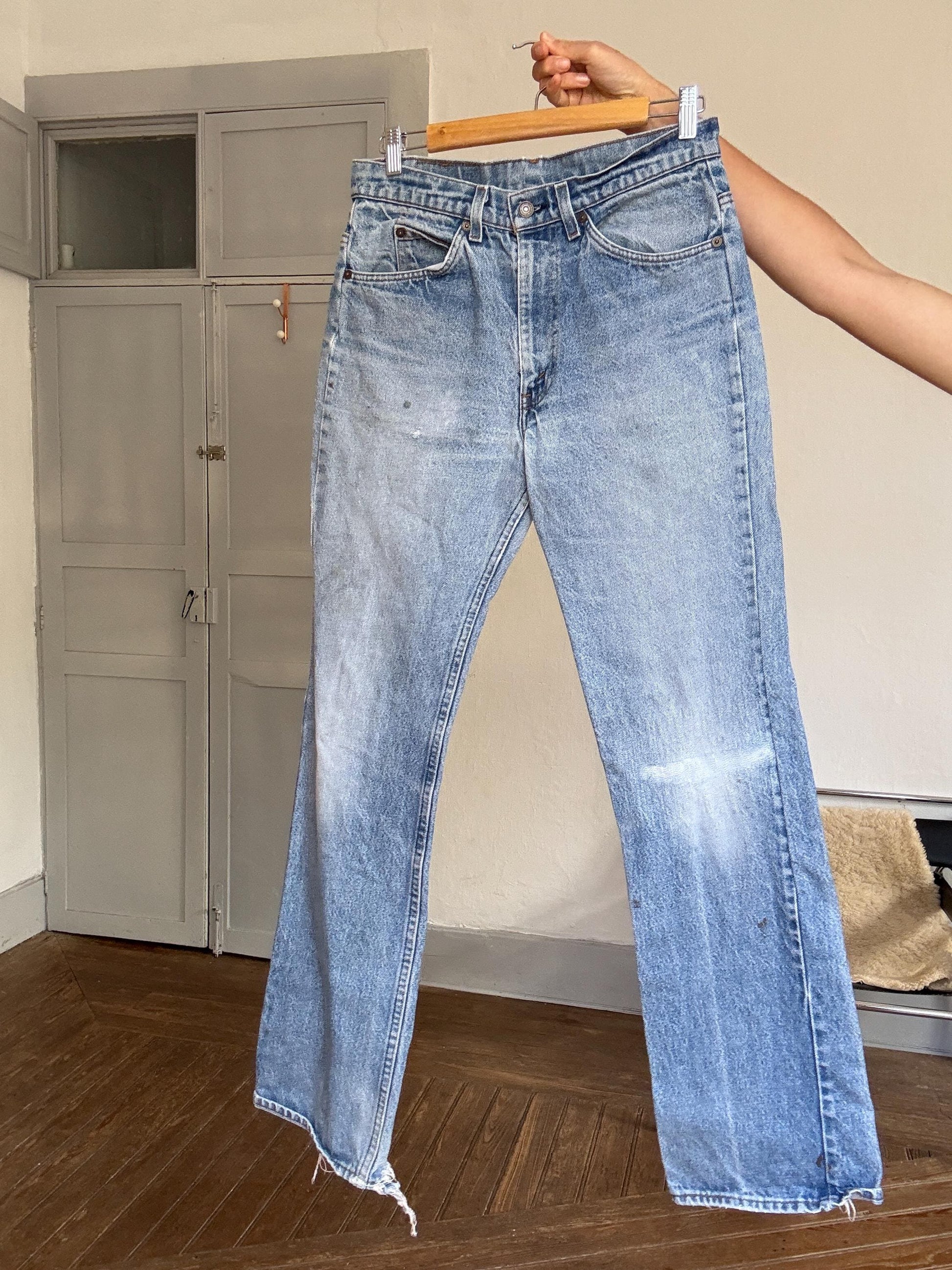 Vintage Levi’s Orange Tab 90s High Waist Jeans – W32 L34, Distressed Denim Straight Fit