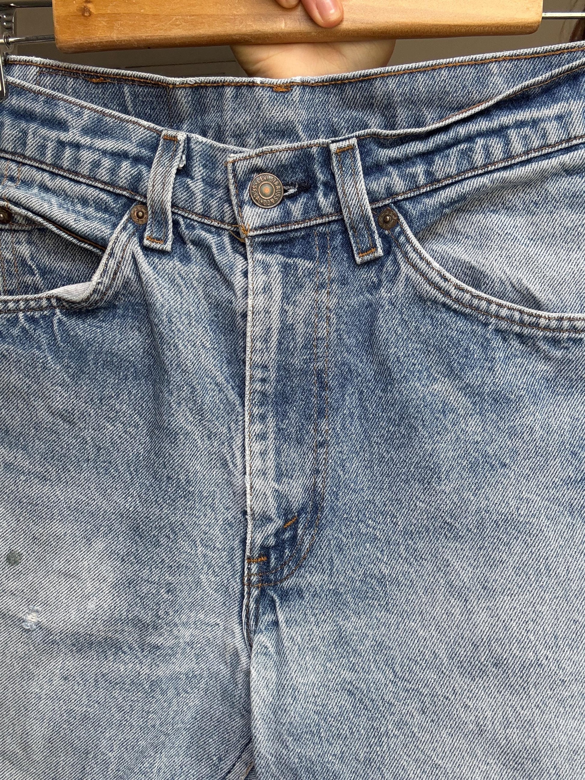 Vintage Levi’s Orange Tab 90s High Waist Jeans – W32 L34, Distressed Denim Straight Fit