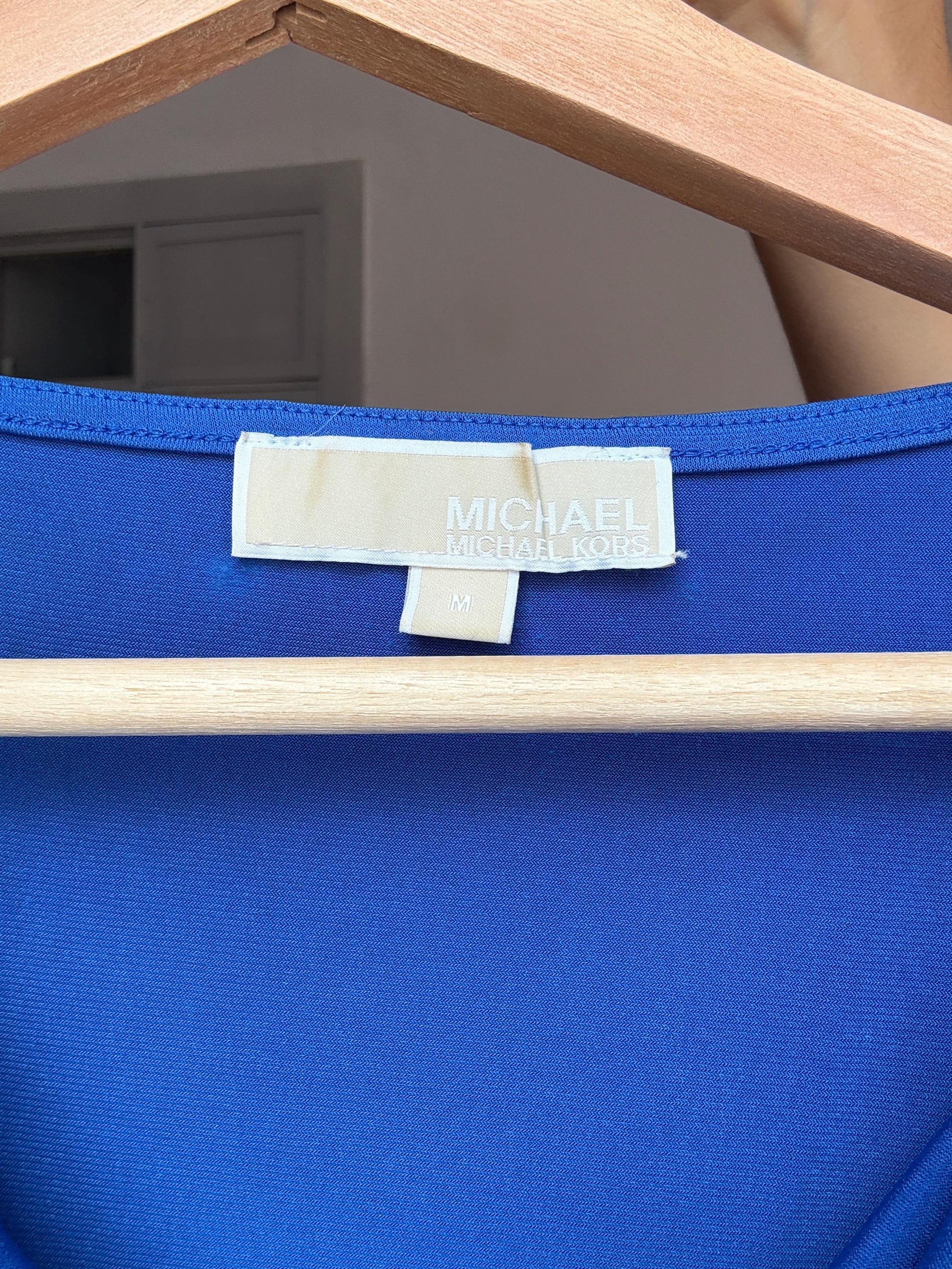 Elegant Michael Kors Draped Blue Camisole – Secondhand Designer Top – Size M