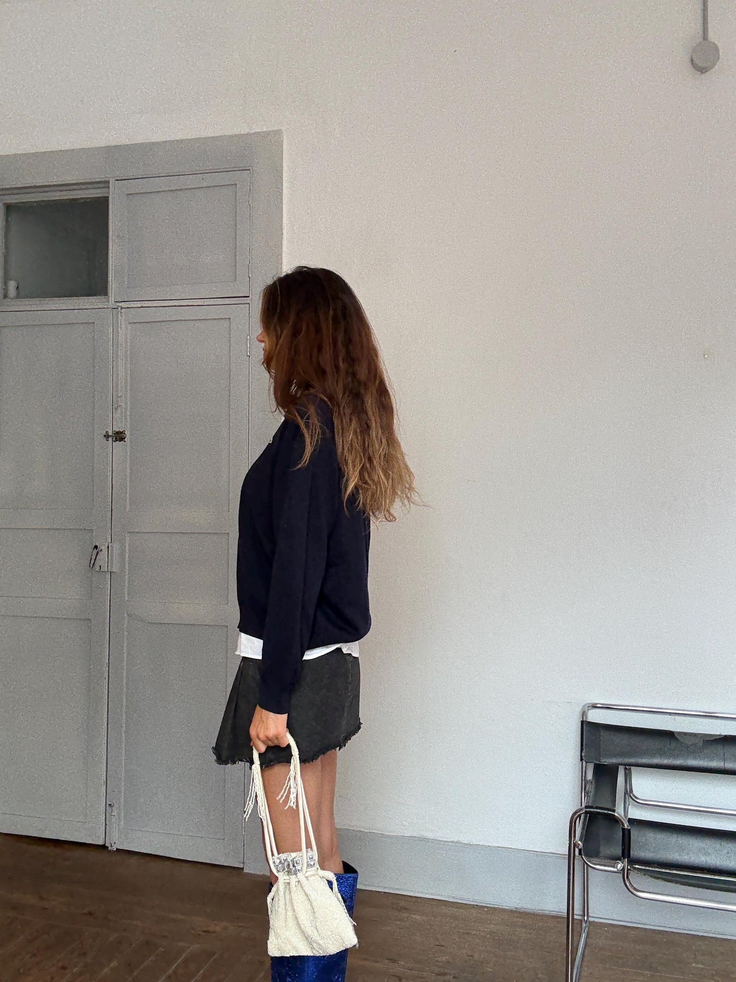 Vintage Lacoste Wool Blend Jumper – Tag Size 5 – Navy Blue – Unisex – Preppy / Academia Style