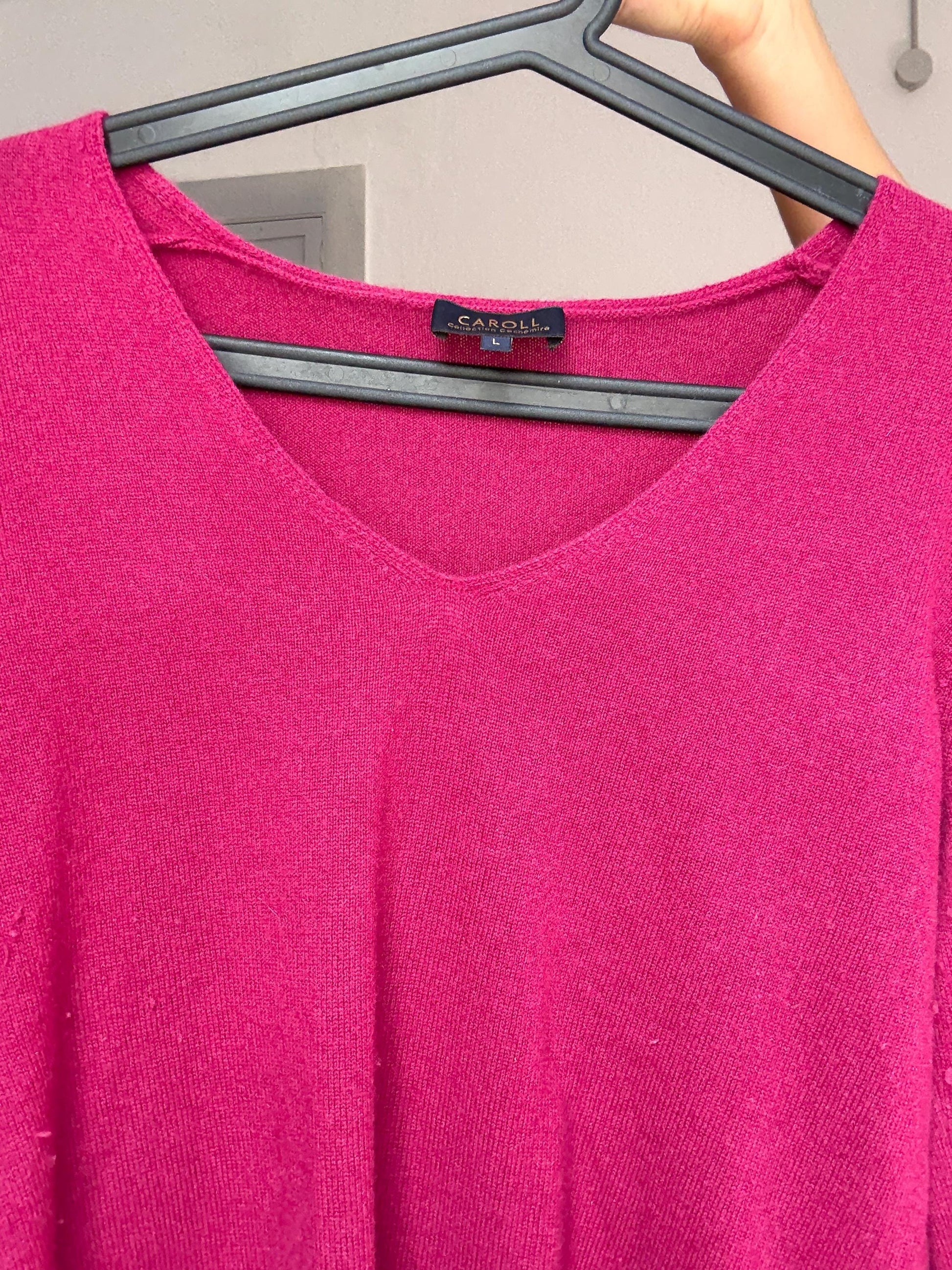 Vintage Caroll Paris 100% Cashmere Jumper – French Luxury Knit – Blair Waldorf Style – Tag Size L