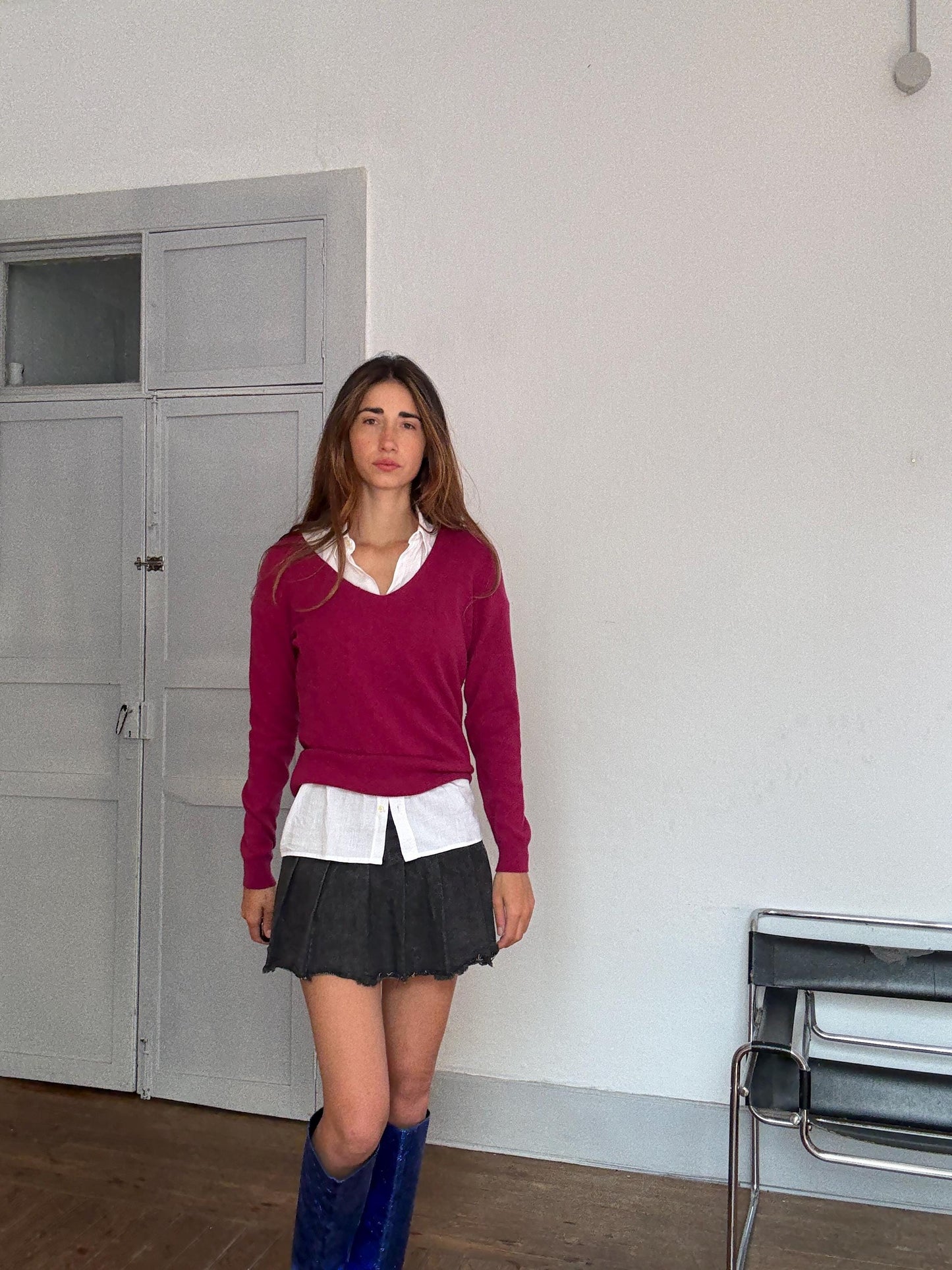 Vintage Caroll Paris 100% Cashmere Jumper – French Luxury Knit – Blair Waldorf Style – Tag Size L