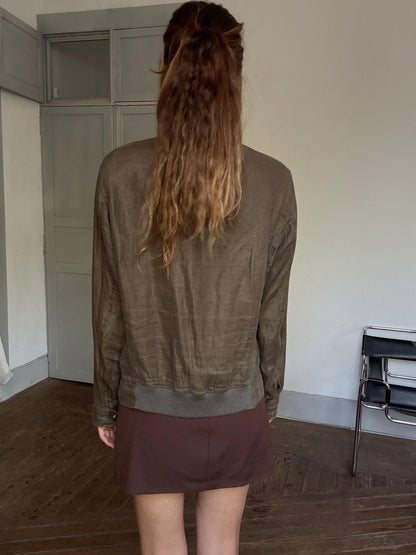 Green Linen Jacket – Unisex Parisian Style — additional view 5