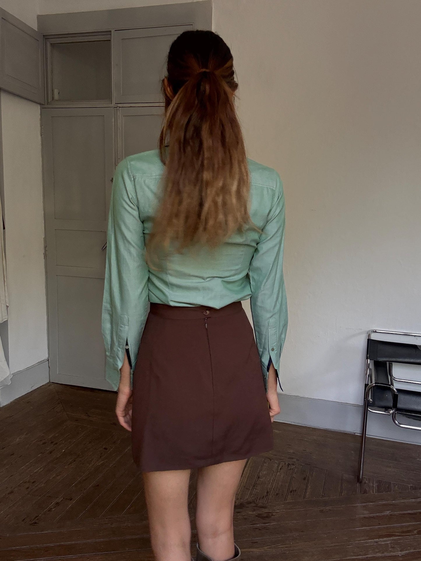 GANT Green Cotton Button-Down Shirt – Classic Long Sleeve Shirt, Size 36 UK10 US6, Made in Portugal, 100% Cotton, Preppy Office Style