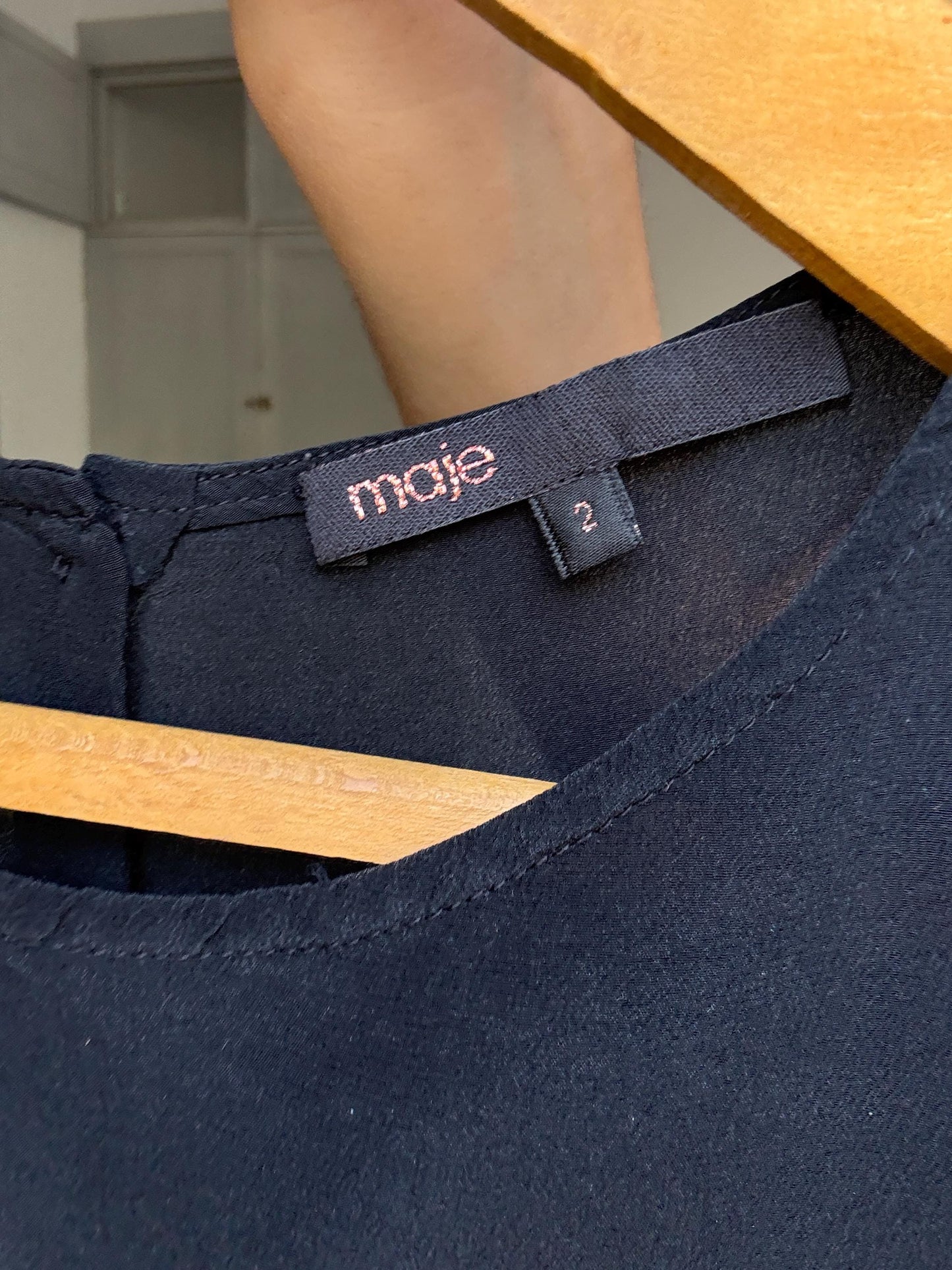 Maje Black Silk Top - French Girl Chic - Lily-Rose Depp Vibes, Parisian emily in Paris aesthetic