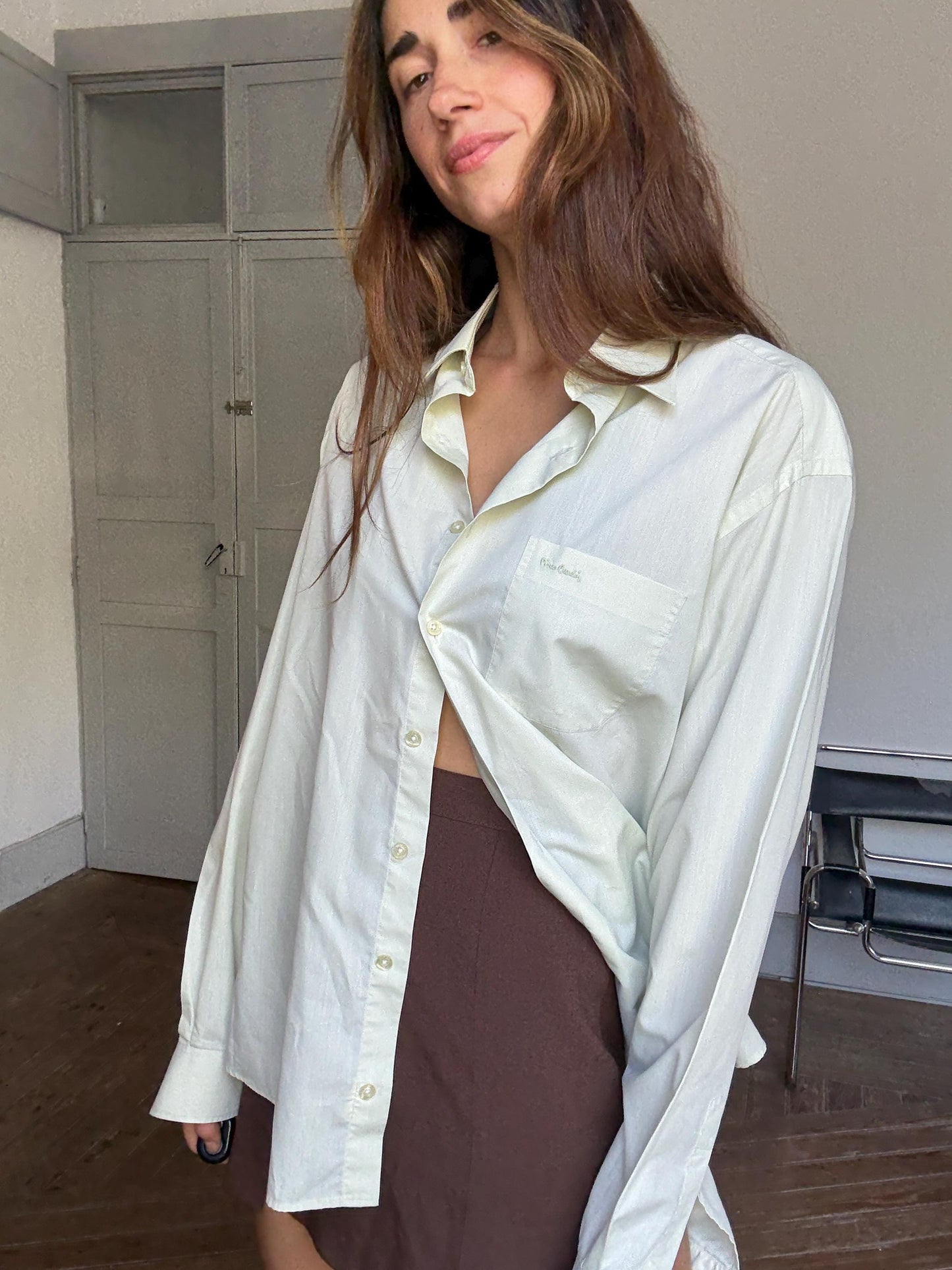 Vintage Pierre Cardin light green Oversized Shirt | Unisex Fit | Size XL