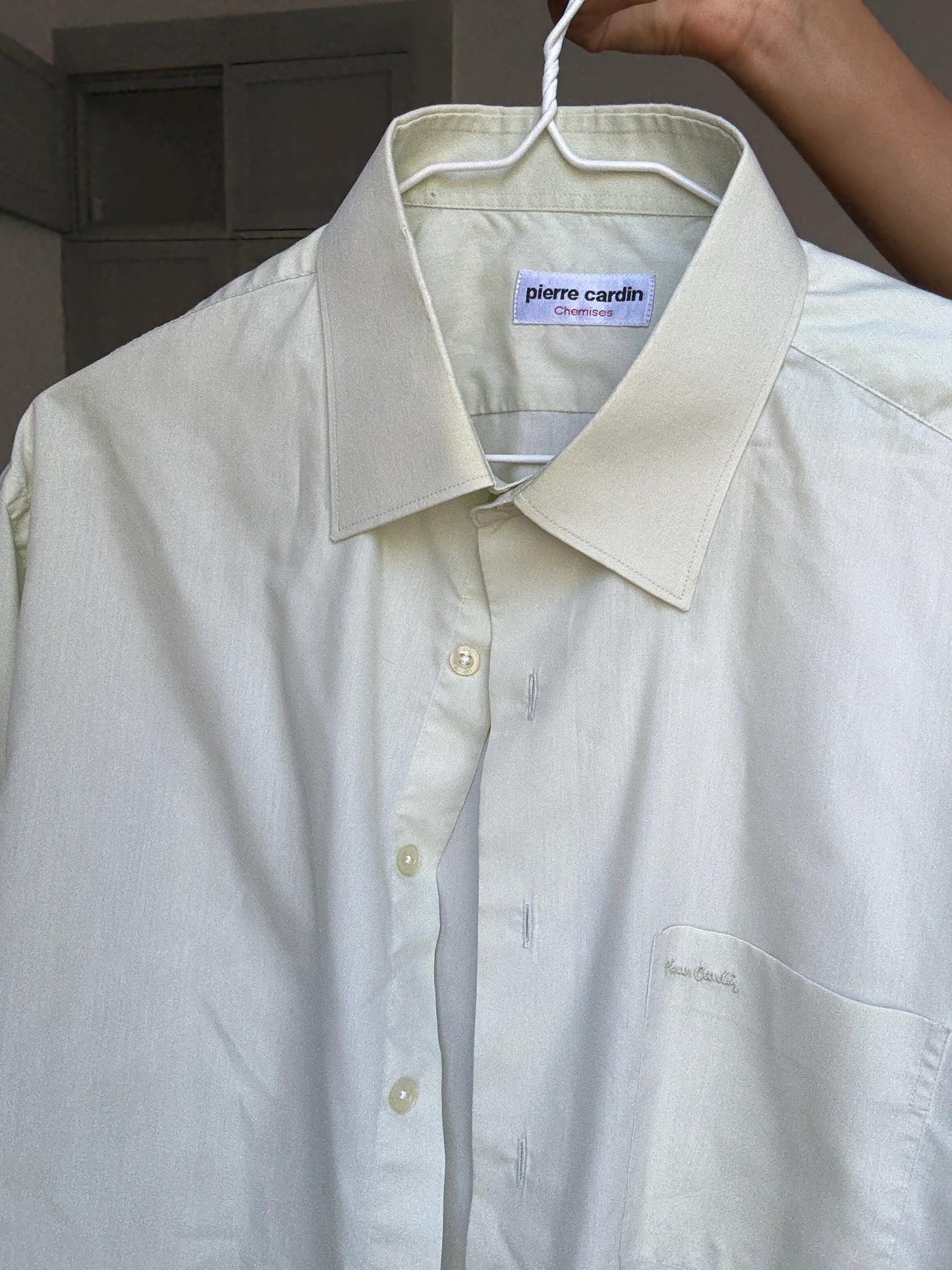 Vintage Pierre Cardin light green Oversized Shirt | Unisex Fit | Size XL