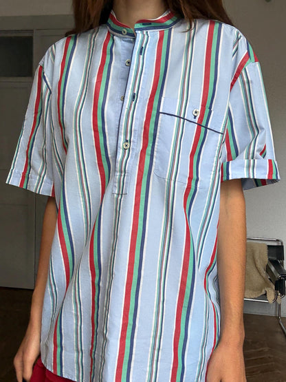 Vintage Striped Beach Shirt by Emidio Tucci — additional view 5