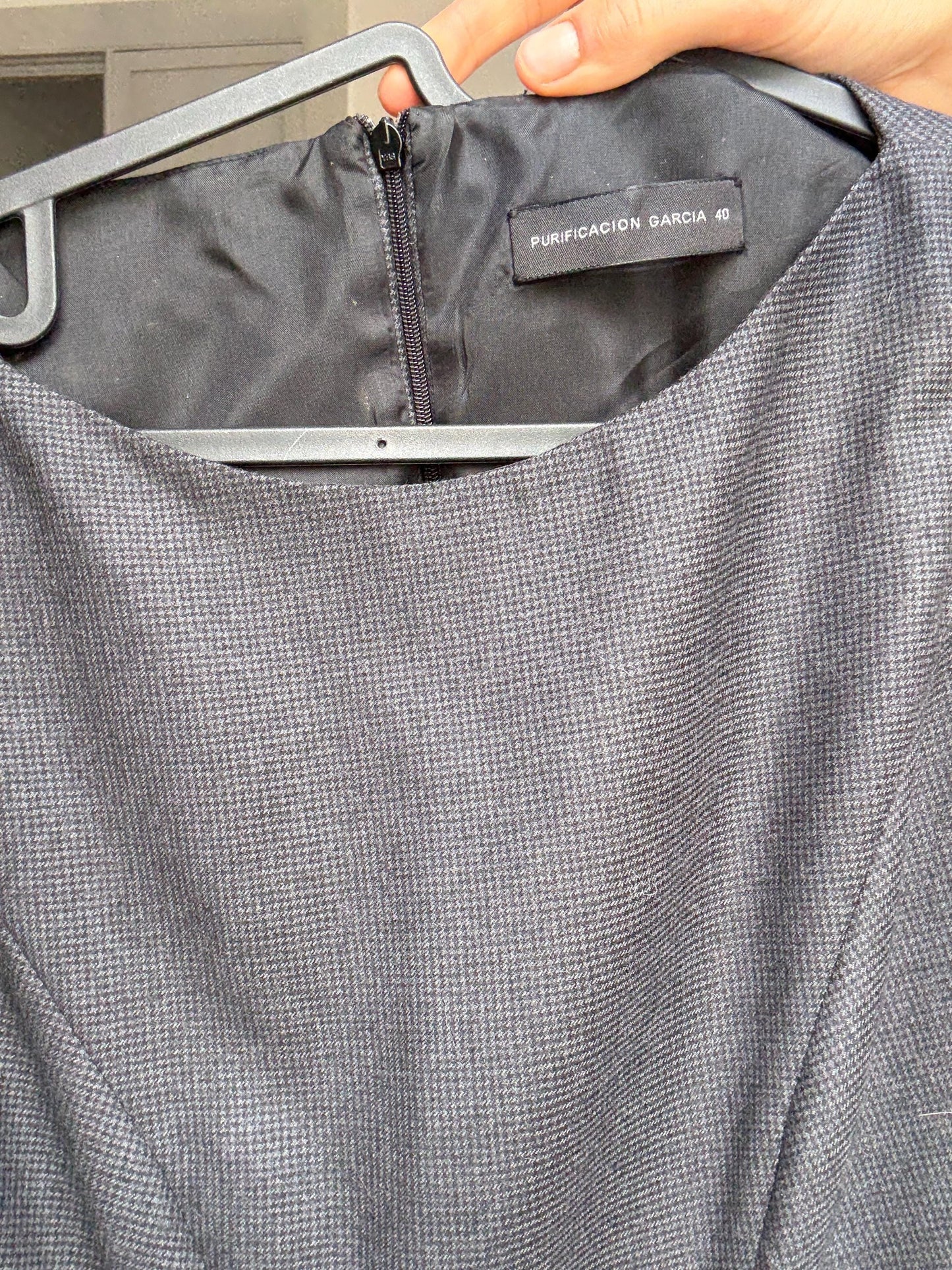 Purificación García Vintage Wool Dress | Elegant Formal Look | Size EU 40 | Size L 100% Wool | Classic Designer Piece | Office / Event Ready