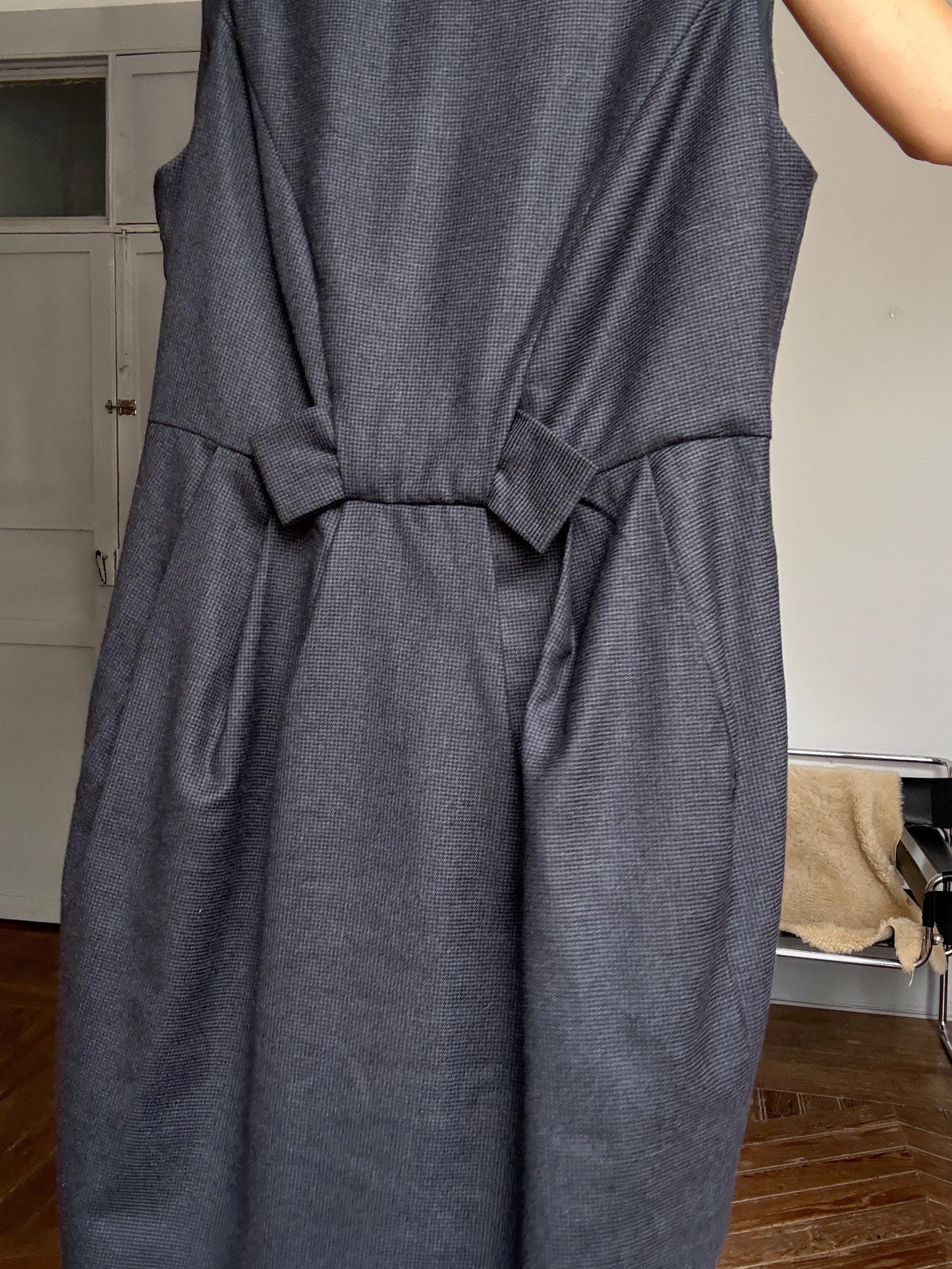 Purificación García Vintage Wool Dress | Elegant Formal Look | Size EU 40 | Size L 100% Wool | Classic Designer Piece | Office / Event Ready