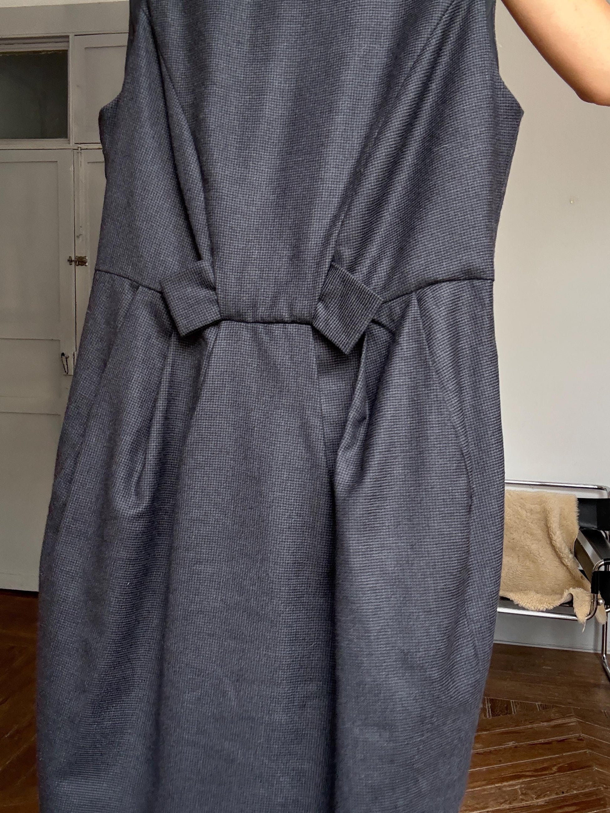 Purificación García Vintage Wool Dress | Elegant Formal Look | Size EU 40 | Size L 100% Wool | Classic Designer Piece | Office / Event Ready