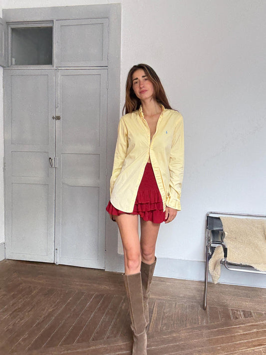 Vintage Ralph Lauren Button-Up Shirt | Custom Fit Tag 15/38 | Unisex Oversized Boyfriend Style | 100% Cotton | Y2K Preppy Classic