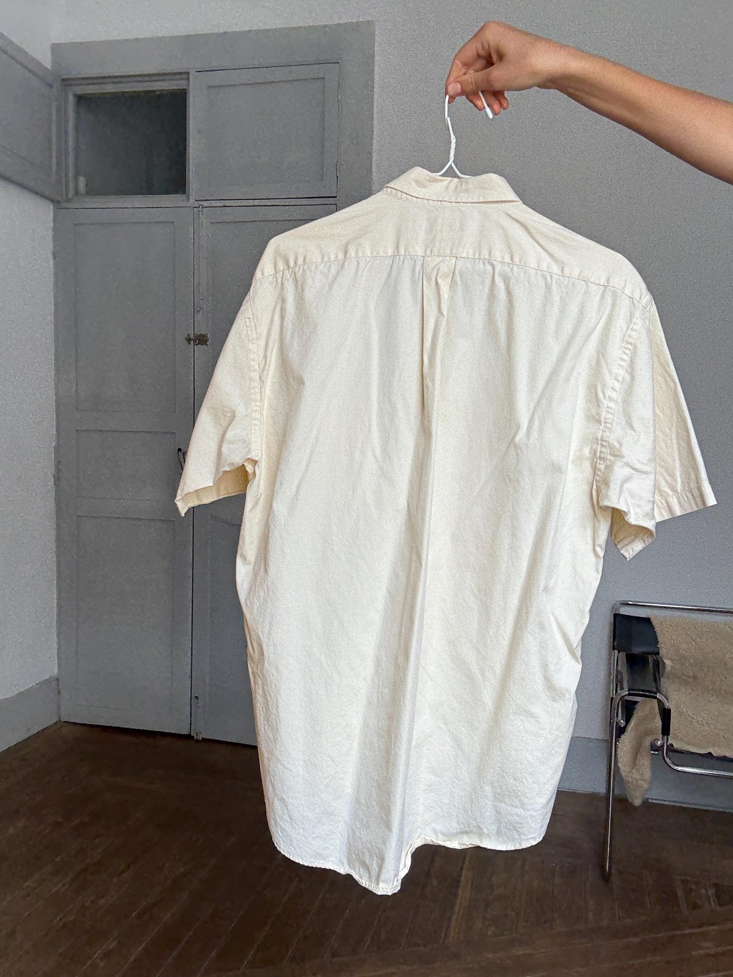 Luxe Vintage YSL pour homme button down shirt, Oversized boyfriend blouse, Preppy dark academia clothing, Size L, Cotton summer wear