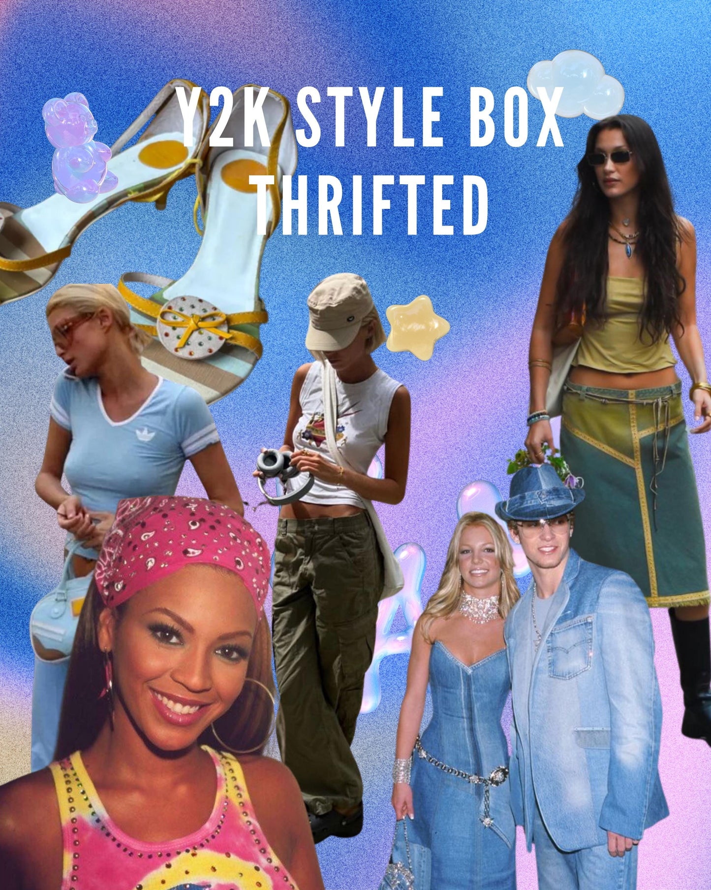 Y2K Thrift Style Bundle | Mystery Box with Y2K Jeans, Y2K Hoodie, Y2K Baby Tee, Pinterest Picks, Y2K Jewelry & Bags | Trendy Y2K Clothing