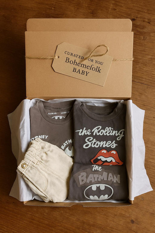 Eco-Friendly Curated Baby Gift Box | Sustainable Secondhand Baby Clothes | Personalized Newborn Gift Set, Welcome to the world new baby gift