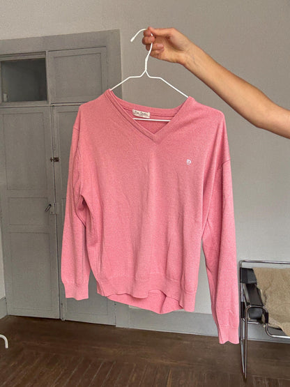 Pierre Cardin Vintage Pink Wool Sweater — back view