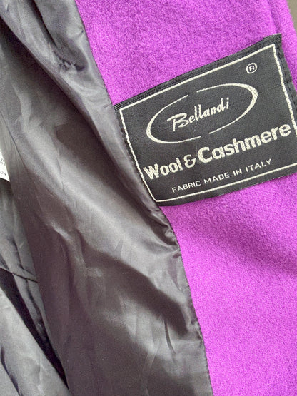 Vintage Purple Wool Cashmere Blazer Coat — additional view 10
