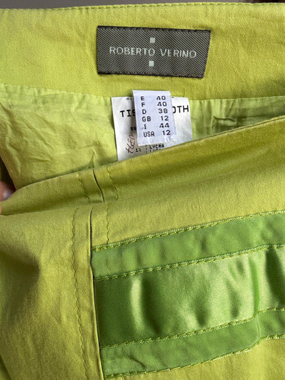 Vintage Roberto Verino Green Cotton Skirt — additional view 10