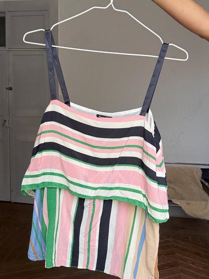 Silk Camisole With Colorful Stripes — additional view 7