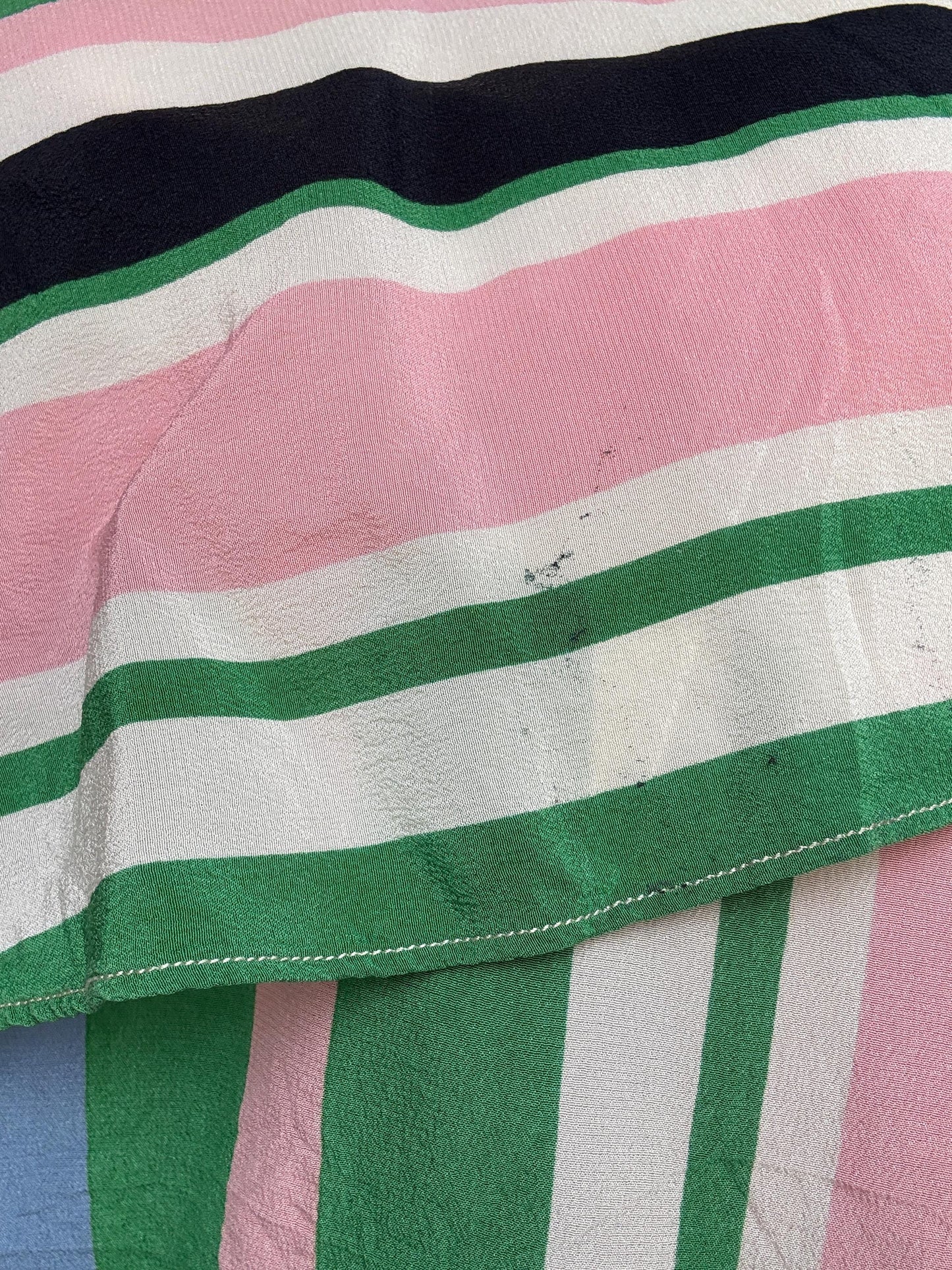 Massimo Dutti Silk Camisole – Colorful Striped Summer Top, Y2K Festival Vibe | Size S |