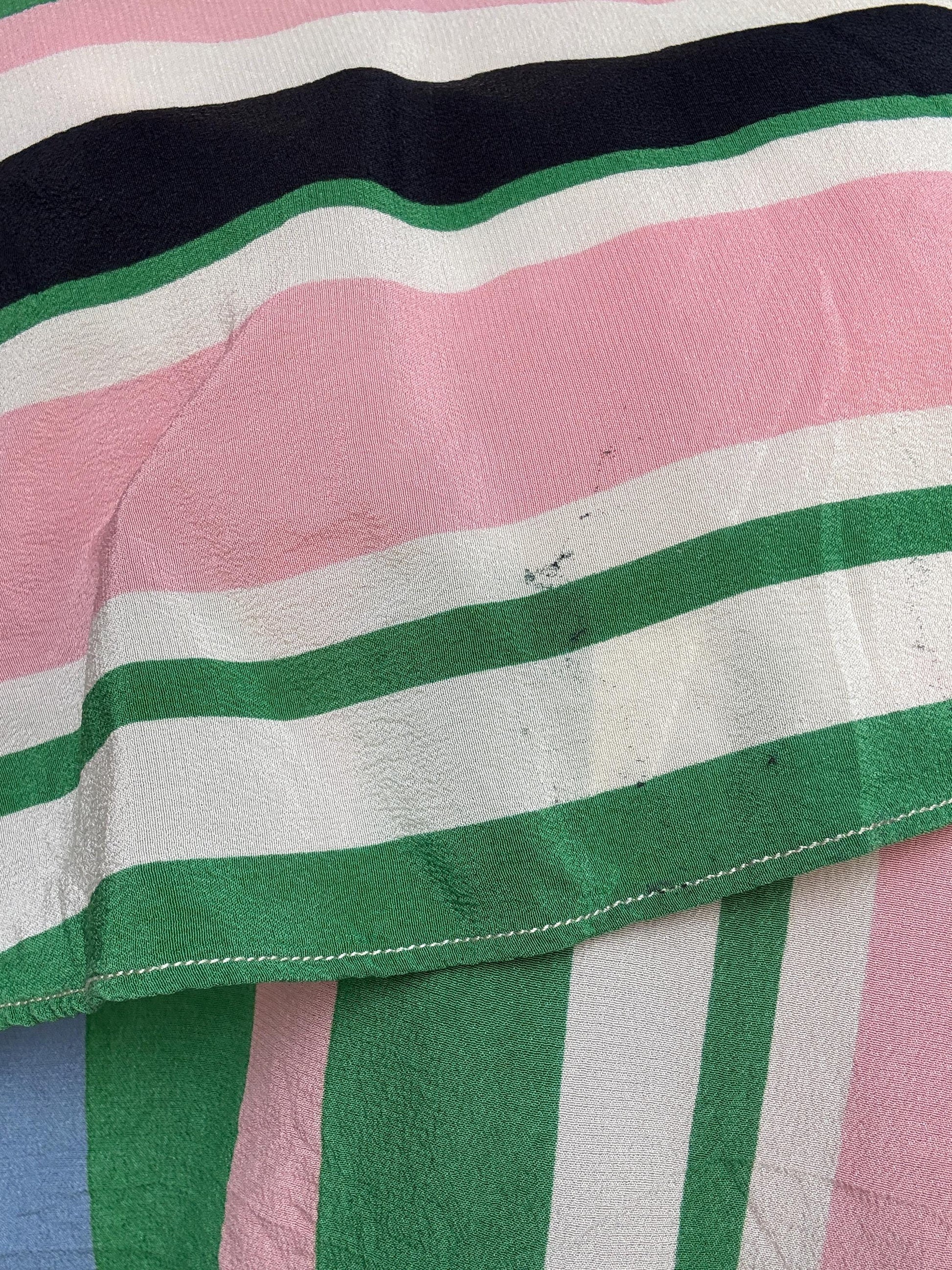 Massimo Dutti Silk Camisole – Colorful Striped Summer Top, Y2K Festival Vibe | Size S |