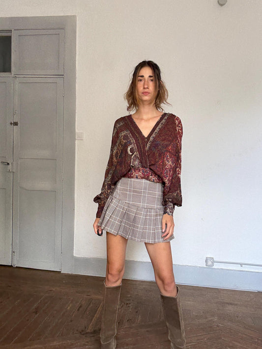Boho Romantic Sheer Blouse | Deep V Vintage Festival Poet Top | Soft Witchcore Energy