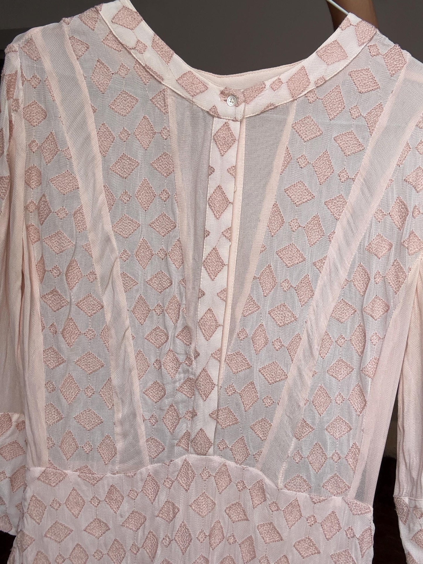 Luxury silk dusty pink mini dress – romantic luxury piece, ideal for weddings, garden parties, or soft glam looks, Size Petite body XS