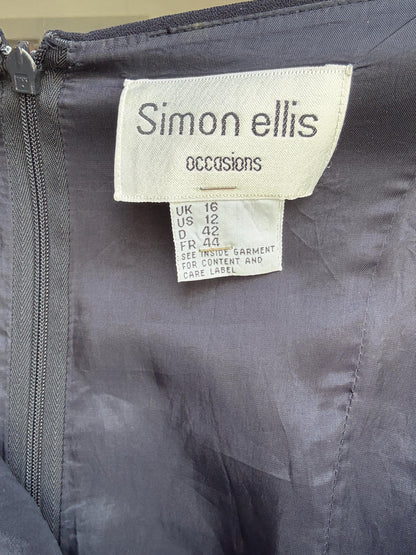 Navy Blue Slip Dress by Simon Ellis — additional view 9