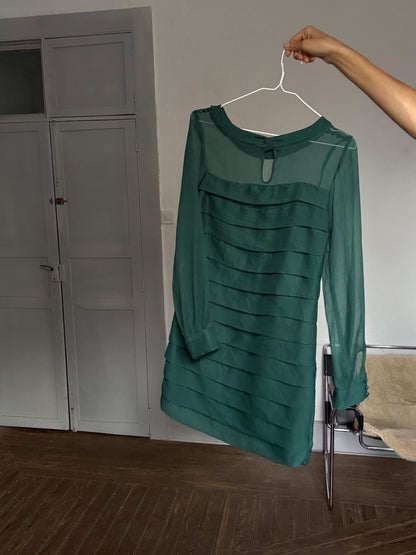 Sheer Green Mini Dress — additional view 11