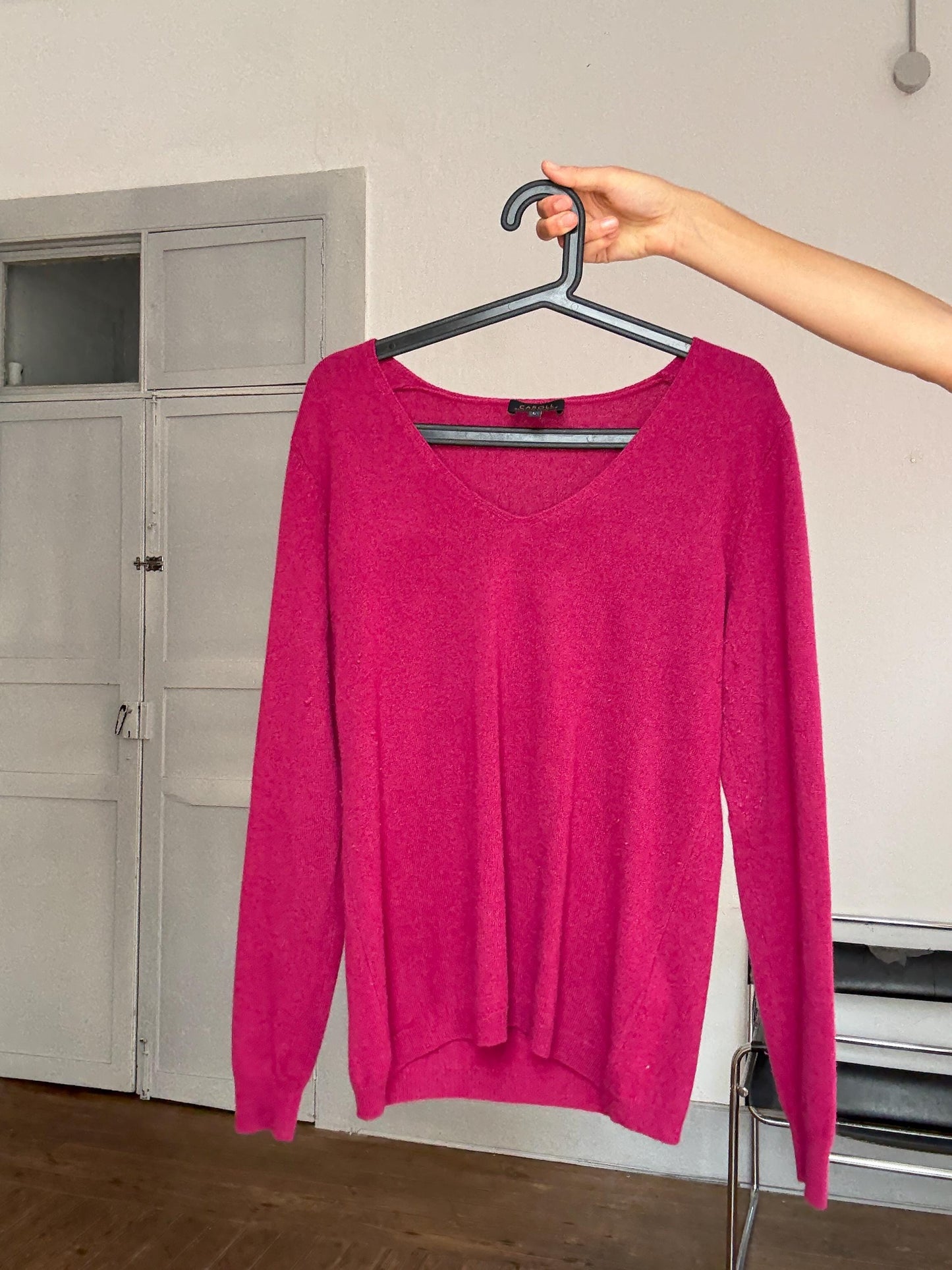 Vintage Caroll Paris 100% Cashmere Jumper – French Luxury Knit – Blair Waldorf Style – Tag Size L