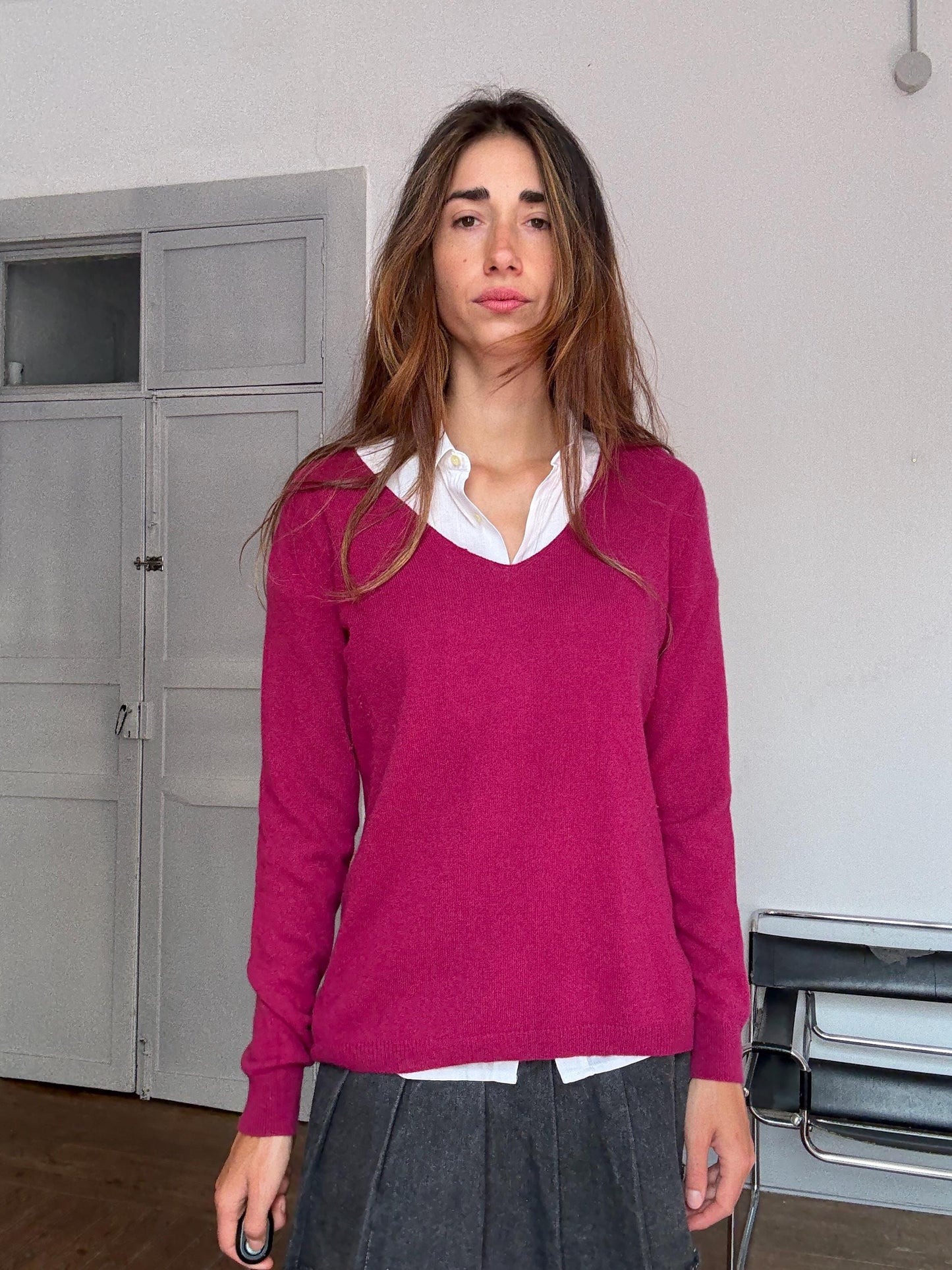 Vintage Caroll Paris 100% Cashmere Jumper – French Luxury Knit – Blair Waldorf Style – Tag Size L