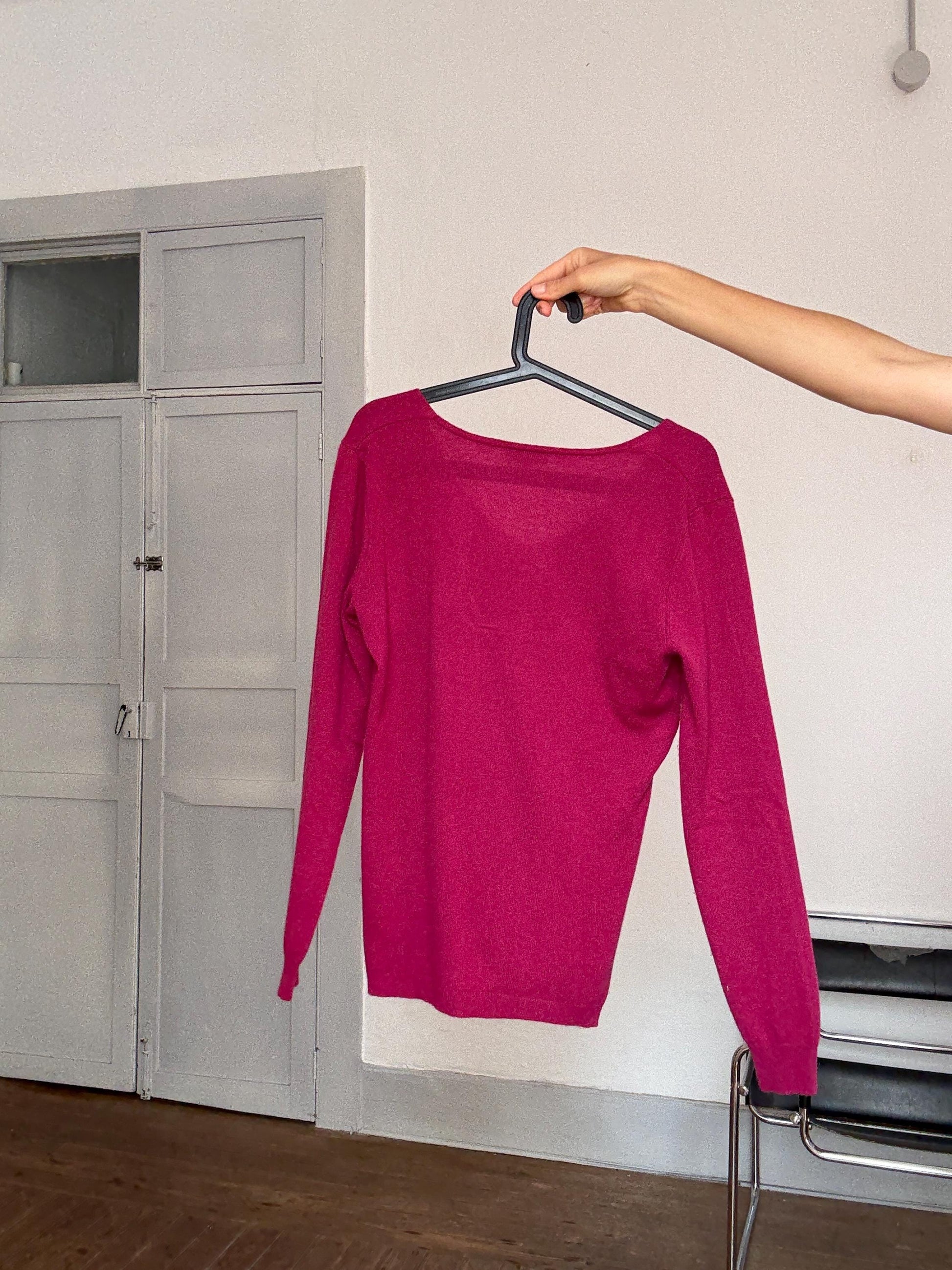 Vintage Caroll Paris 100% Cashmere Jumper – French Luxury Knit – Blair Waldorf Style – Tag Size L