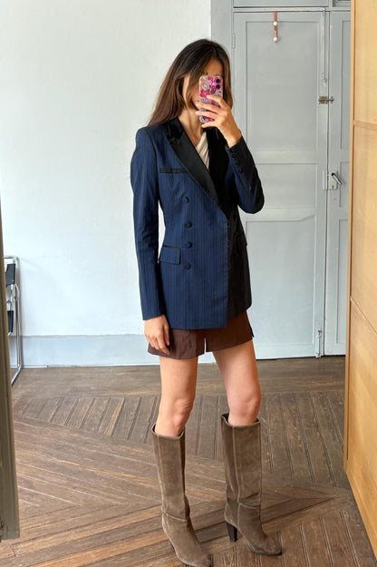 Vintage Jean Paul Gaultier Navy Pinstripe Blazer