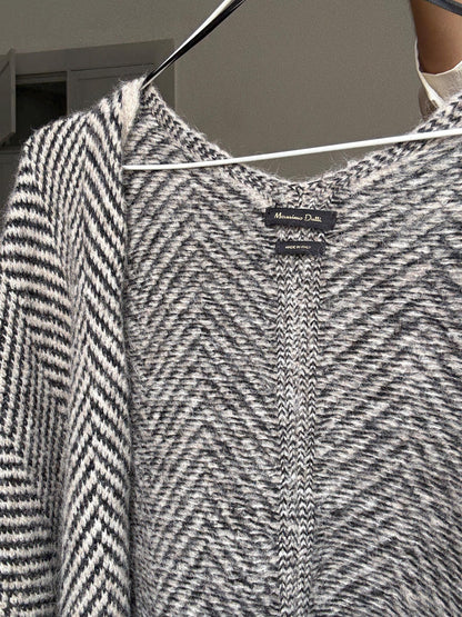 Herringbone Alpaca Wool Poncho — additional view 9