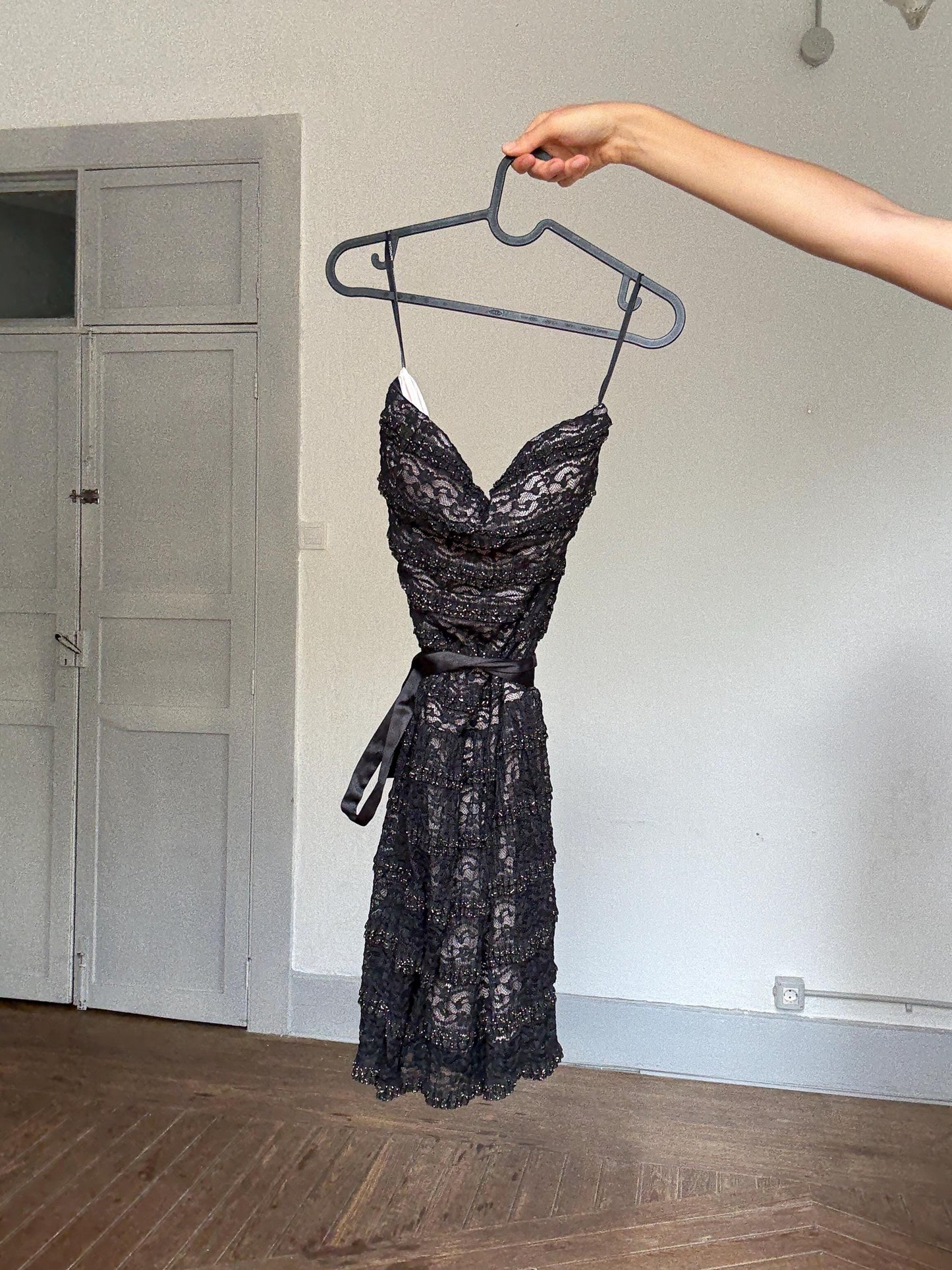 Morgan black lace mini dress, Goth party look | Gossip Girl style sexy short dress, Size M