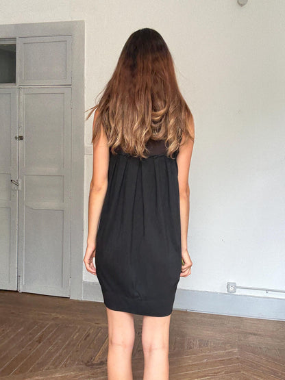 Sleek Black Twinset Dress in Minimalist Style — additional view 5