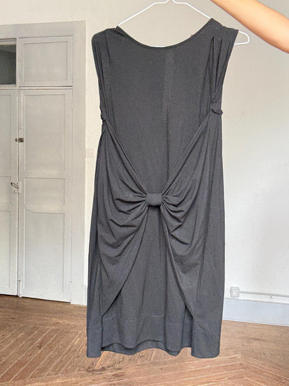Sleek Black Twinset Dress in Minimalist Style — additional view 8