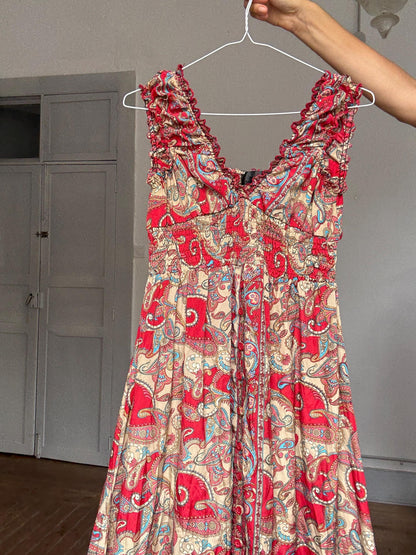 Boho Silk Maxi Dress - Paisley Dream — additional view 9