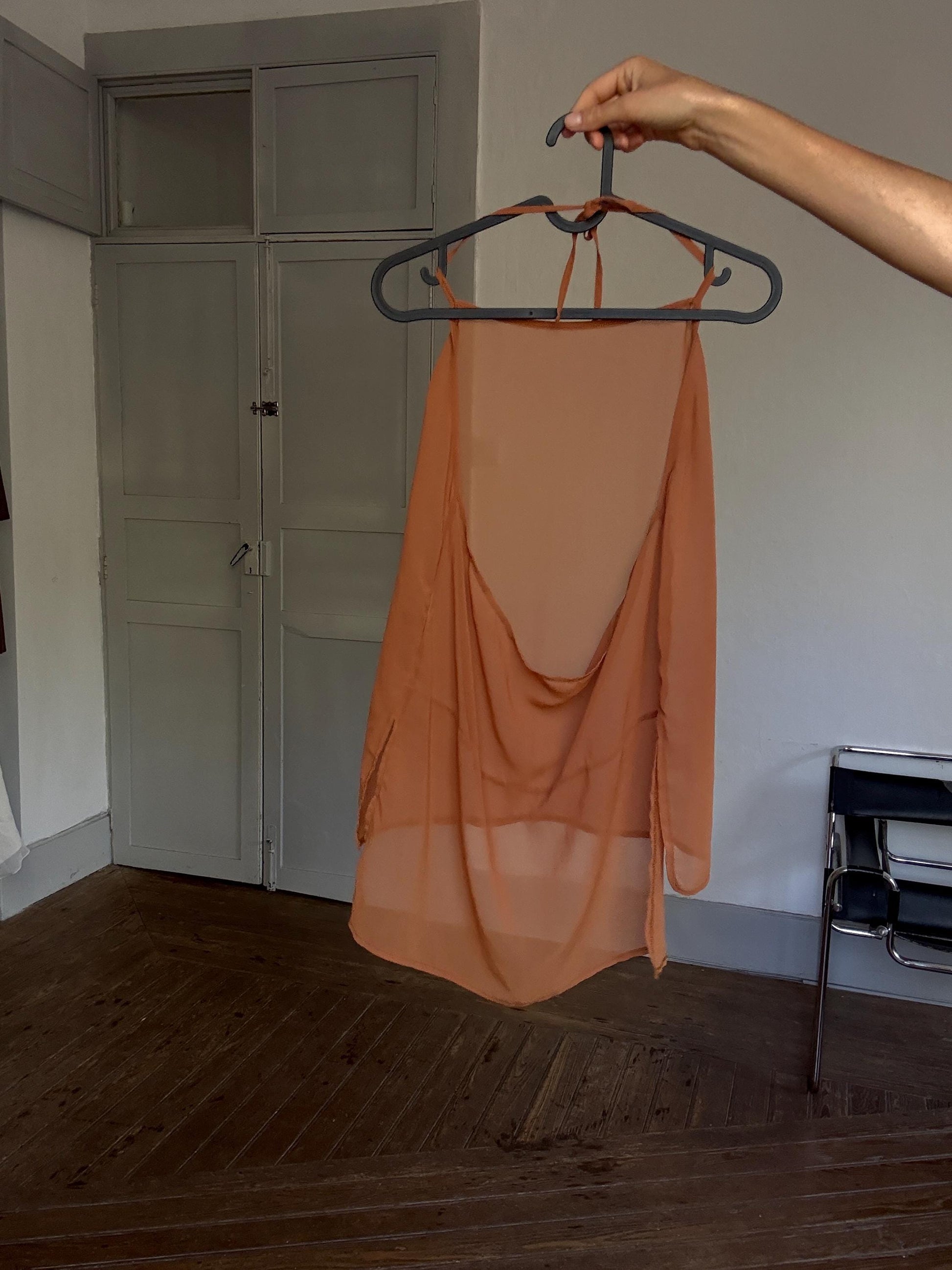 Y2K Sheer Brown Halter Top — additional view 9