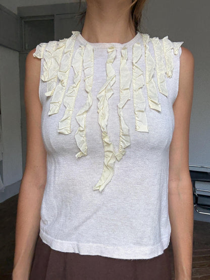 Vintage Paul Smith Ruffle Detail Sleeveless Top