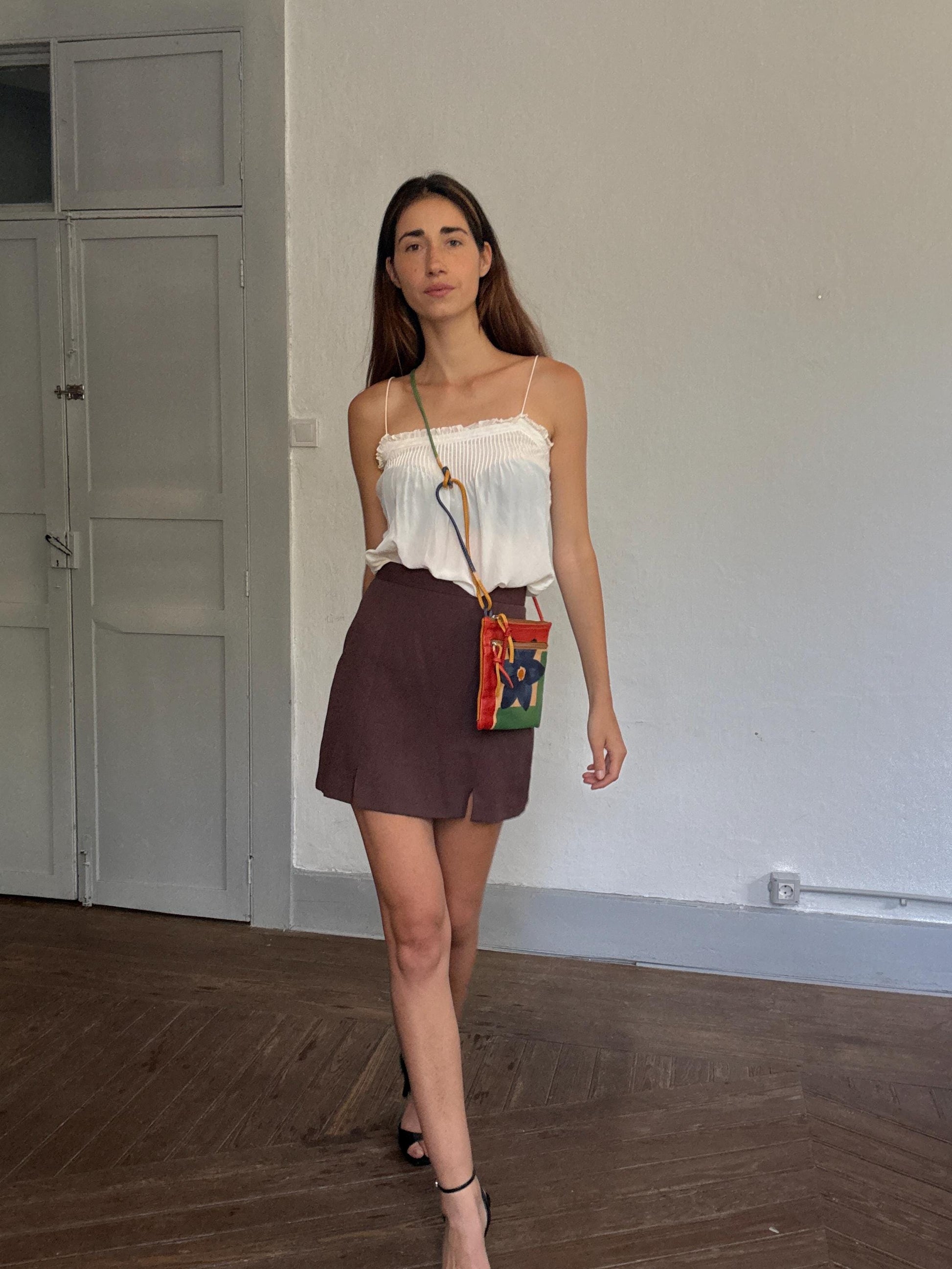 Hand-painted Italian leather crossbody by Astore Venezia – artisan made, genuine leather, compact and functional