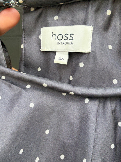Polka Dot Silk Cocktail Dress with Ruffle Overlay — additional view 8