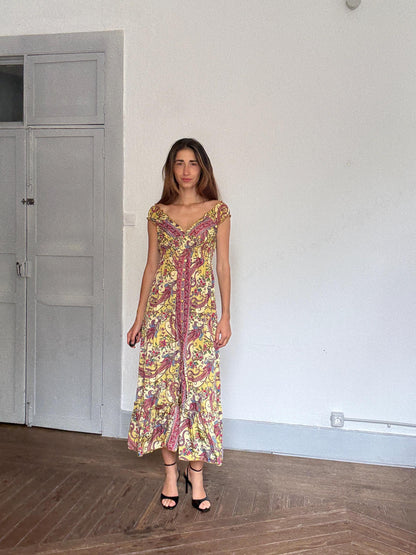 Silk Paisley Fairycore Maxi Dress — additional view 5
