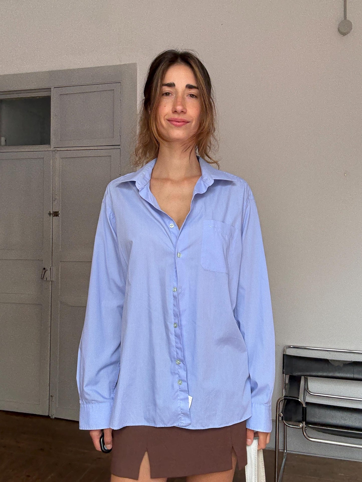 Vintage Pierre Cardin oversized button down shirt, size 43 – Scandi cool girl style à la Sofia Richie Grainge streetwear aesthetic