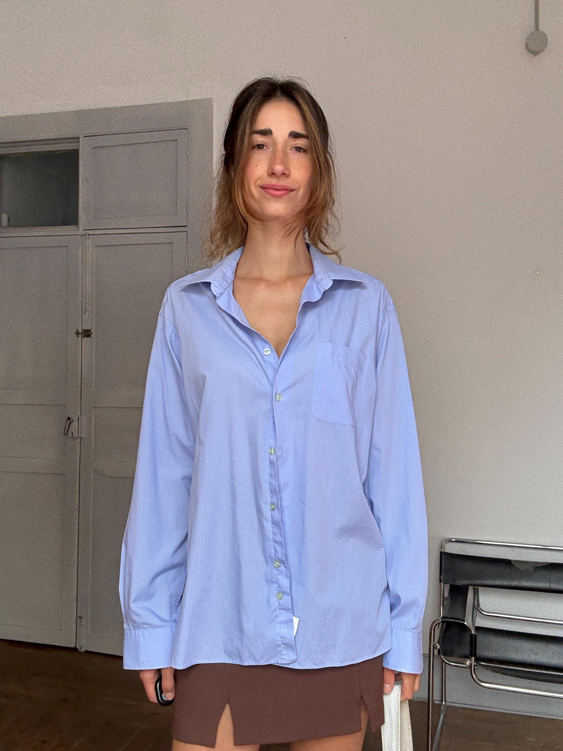 Vintage Pierre Cardin oversized button down shirt, size 43 – Scandi cool girl style à la Sofia Richie Grainge streetwear aesthetic